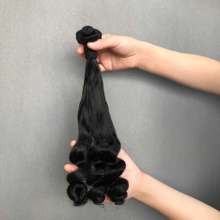 Ultimate Luxury of Virgin Hair Bundles Super Double Drawn Hair Duchess Curl Natural Color