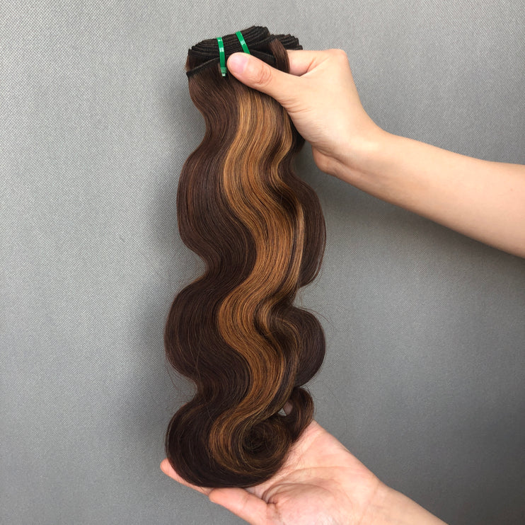 Vietnam Virgin Hair Body Wave Piano Color Hair Bundles