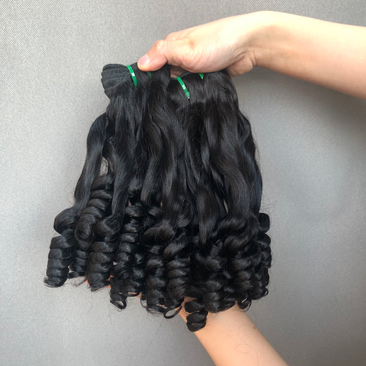 New Style Good Quality Double Drawn Virgin Hair Spring Curly