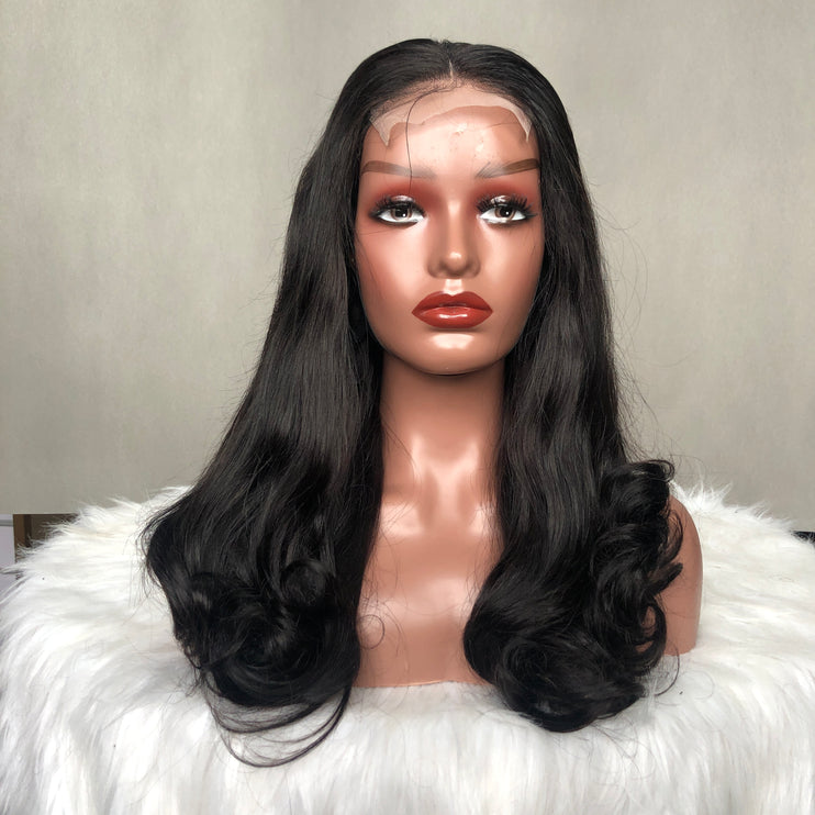 4x4 Lace Closure Wig Double Drawn Quality Curve Straight