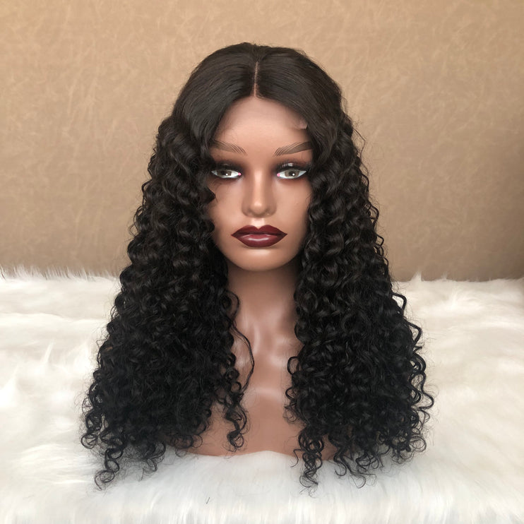 Super Double Drawn Brazilian 4x4 Lace Closure Wig Amazing Curl