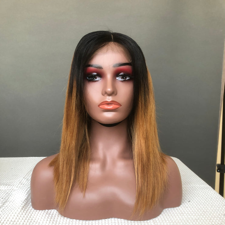 4x4 Super Double Drawn Straight Hair Wig With Diffrent Color