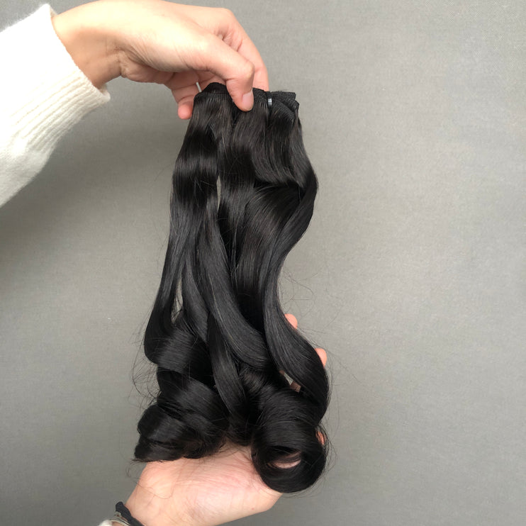 Hot Selling Super Double Drawn Bouncy Wave Style Funmi Hair Quality