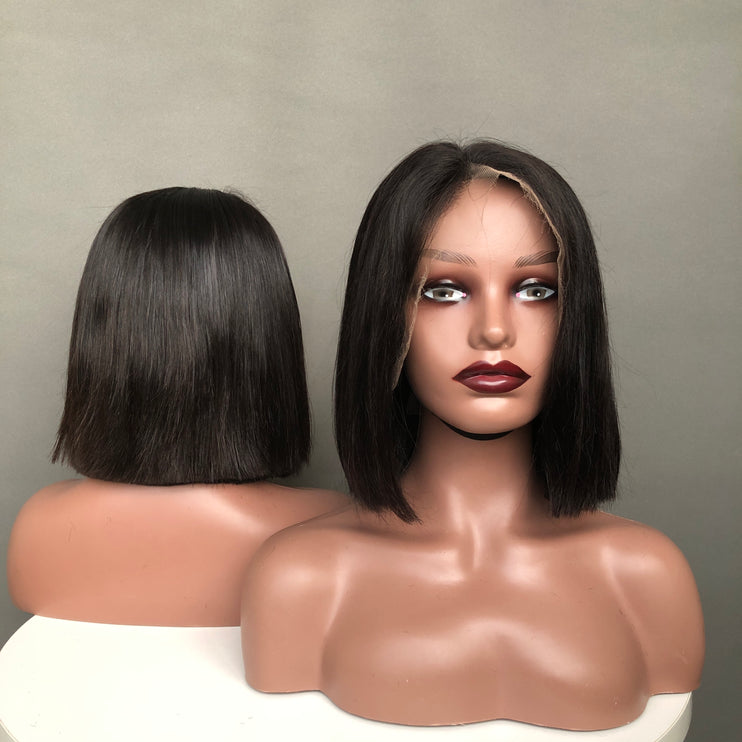 13x4 HD Lace Frontal Wig Super Double Drawn Bob Wig 10inch