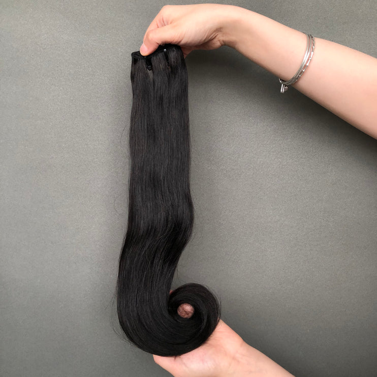 Discover the Secret to Flawless Beauty with Virgin Hair Weaves Curve Straight Hair Black Color