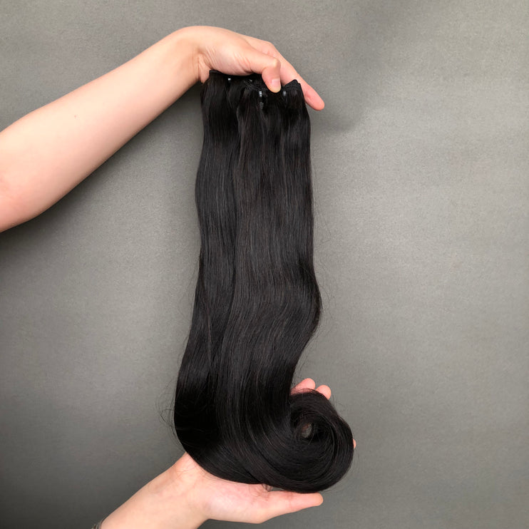 Discover the Secret to Flawless Beauty with Virgin Hair Weaves Curve Straight Hair Black Color