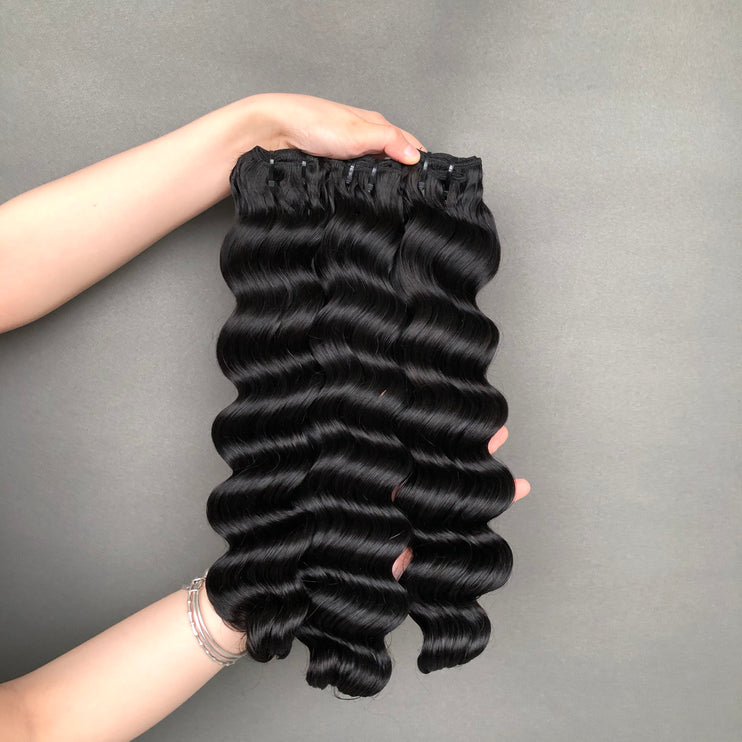 High Quality Virgin Human Hair Funmi hair Loose Deep Wave Natural Color