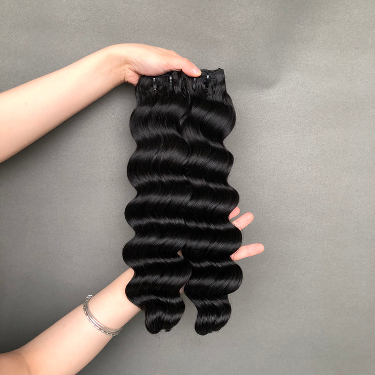 High Quality Virgin Human Hair Funmi hair Loose Deep Wave Natural Color