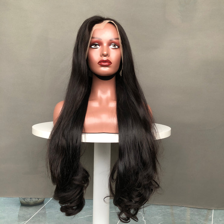 13x4 Lace Frontal Wig Super Double Drawn Hair Curve Straight