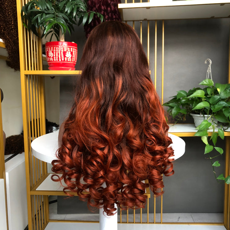 5x5 Lace Closure Wig Factory Bouncy Wave T4/30