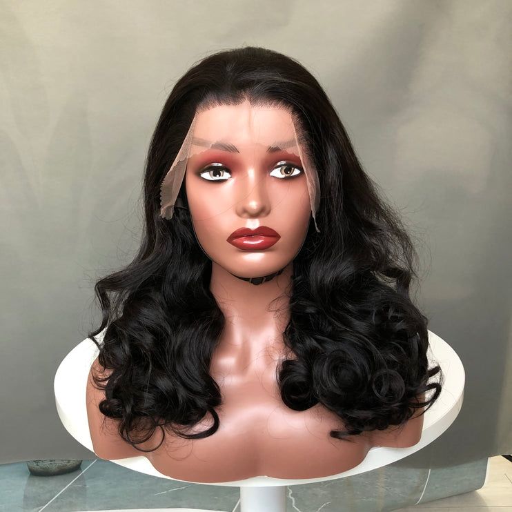 13x4 Big Lace Frontal Wig Factory Bouncy Wave Different Color