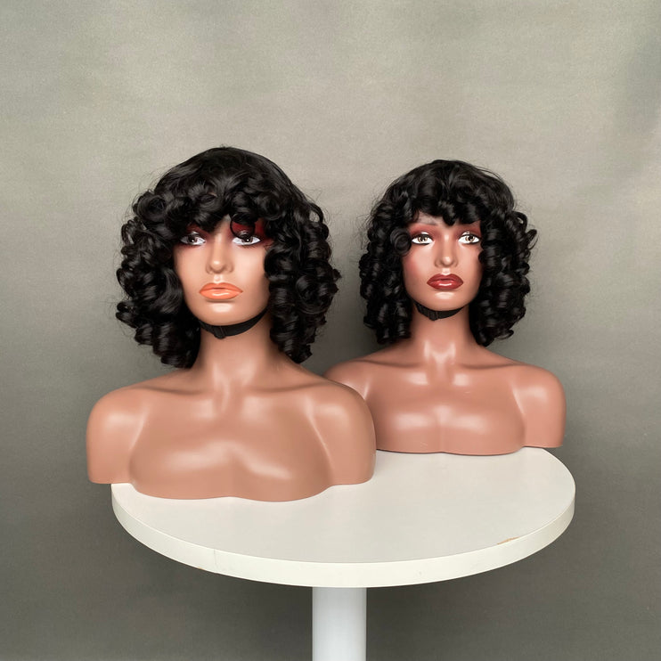 Factory Bouncy Fringe Wig Different Color