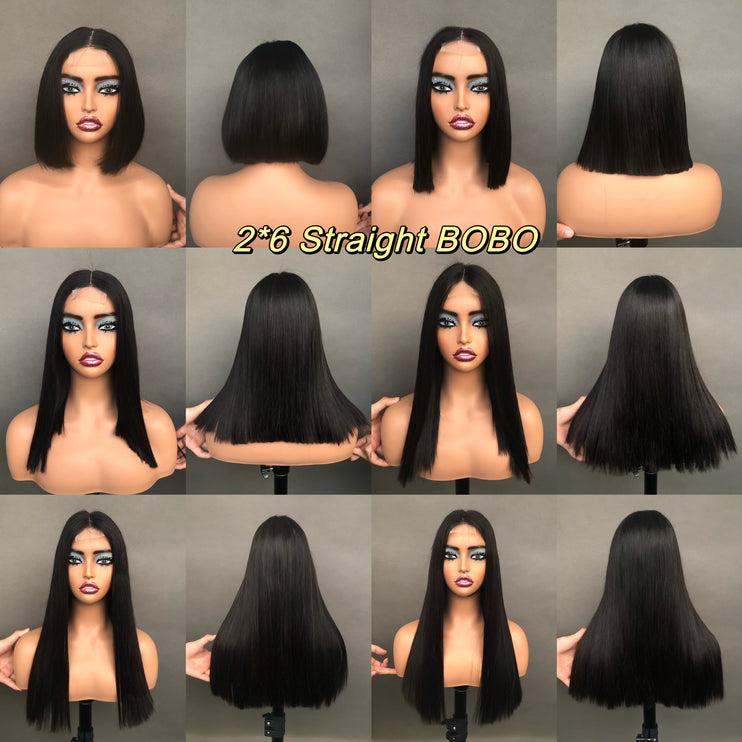 2x6 Kim K Bob Wig Natural Color