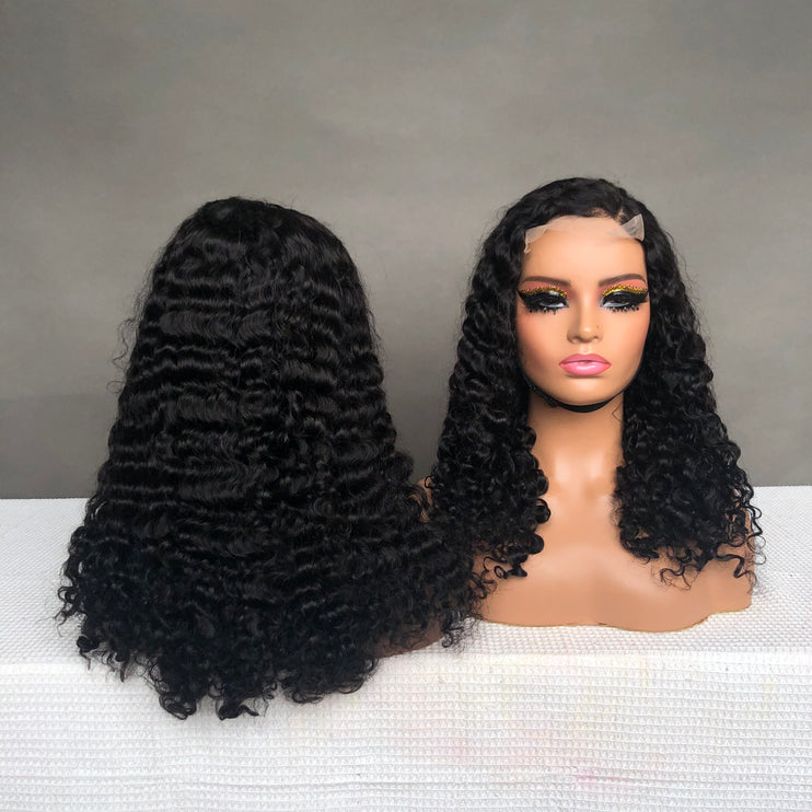 5x5 Lace Closure Wig Burmese Curl Factory Wig Natural Color