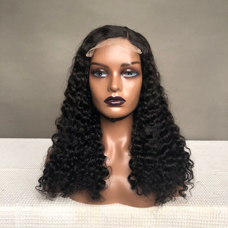 5x5 Lace Closure Wig Burmese Curl Factory Wig Natural Color