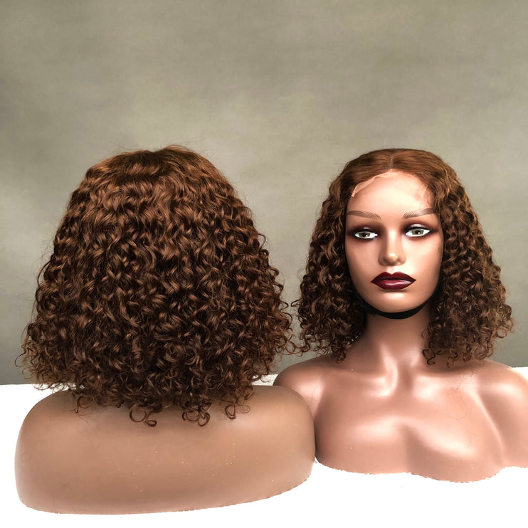 4x4 Closure Wig Amazing Curl Factory Wig Color #4