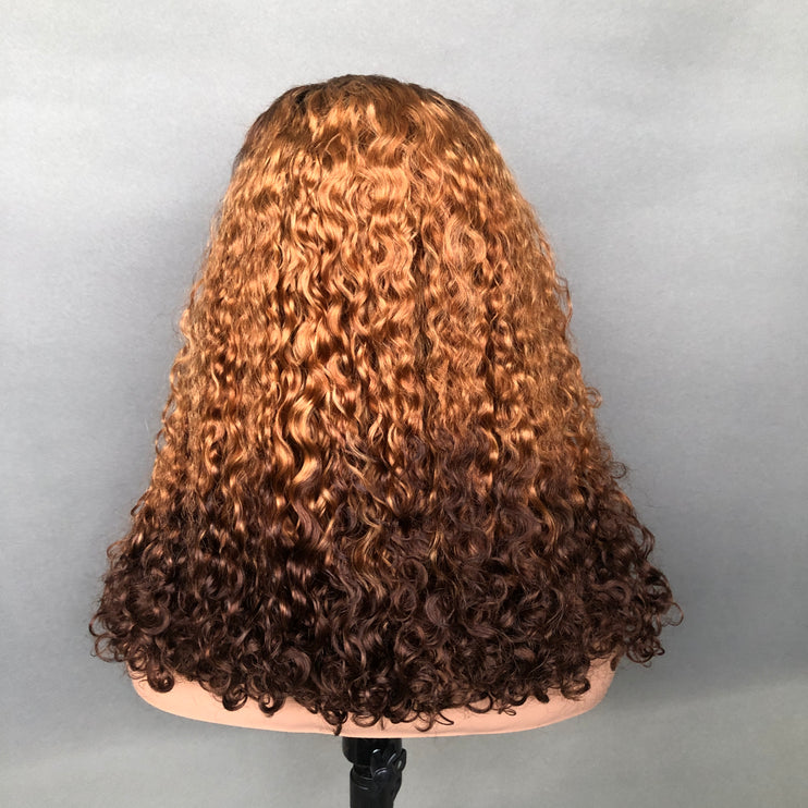 5x5 Lace Closure Wig Factory Amazing Curl Ombre Color