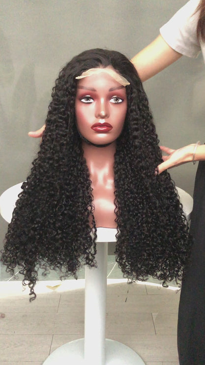 5x5 Transparent Lace Closure Factory Wig Pixie Curl