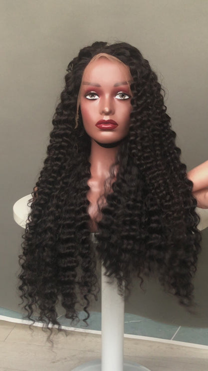 13x4 HD Lace Frontal Wig Super Double Drawn Ocean Deep Wave