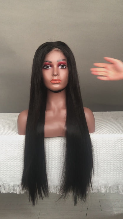 13x4 HD Lace Frontal Wig Super Double Drawn Bone Straight Hair