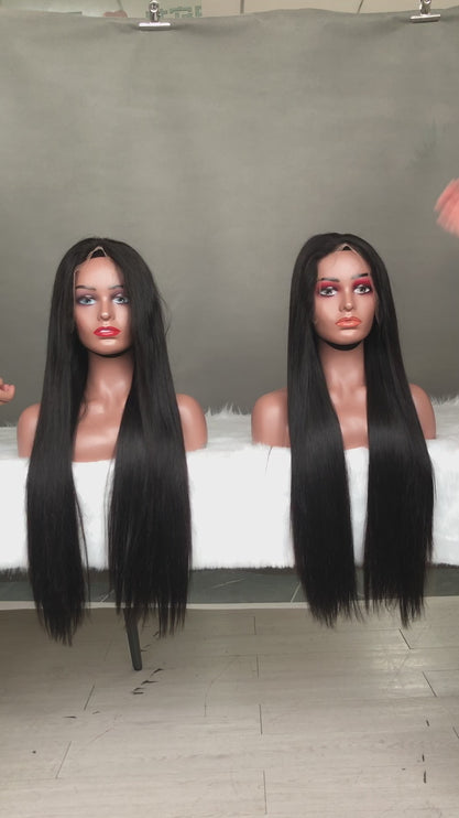 13x4 HD Lace Frontal Wig Super Double Drawn Bone Straight Hair