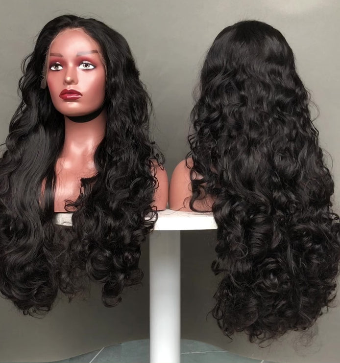 13x4 HD Lace Frontal Wig Super Double Drawn Bouncy Wave