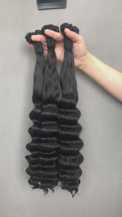 Super Double Drawn Virgin Hair Extensions for the Modern Woman Half Deep Wave