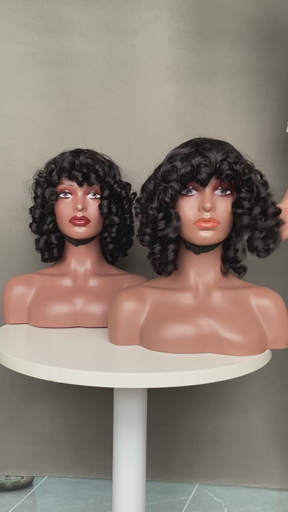 Factory Bouncy Fringe Wig Different Color